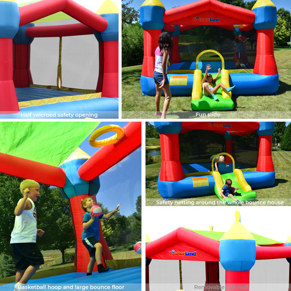 Bounceland Inflatable 13' x 16' Bounce House Slide and Air Blower